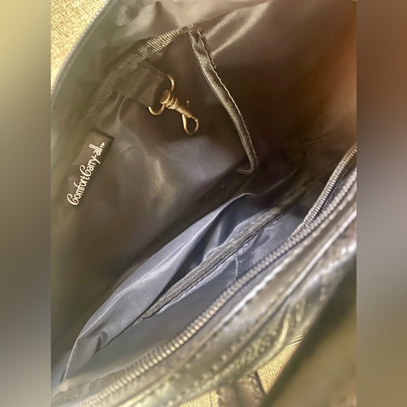 Comfort Carry-All Crossbody Sling Black Patchwork Shoulder Bag Ergo Purse Unisex - Picture 15 of 16